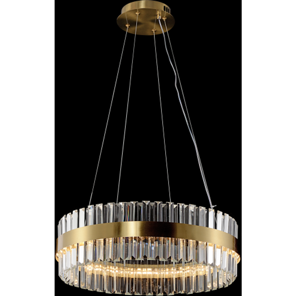 Люстра Rivoli Gwinnett 6193-201 подвесная светодиодная LED 3000-6300К 112 Вт с пультом | Хрусталь