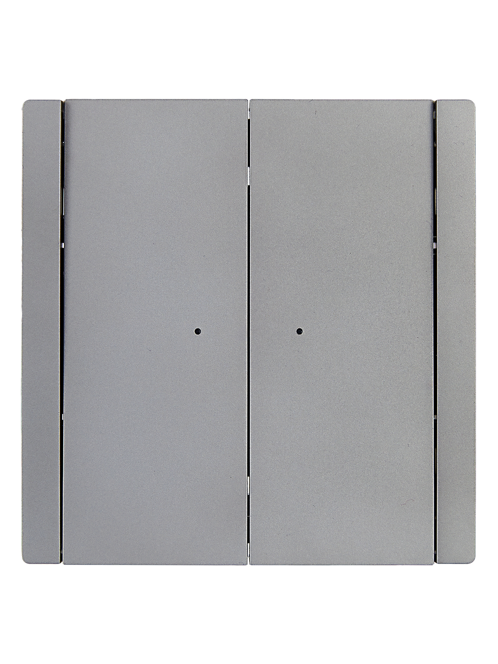 FORTE&PIANO Выключатель 2-клавишный с индикацией 10А FP506 сталь IEK