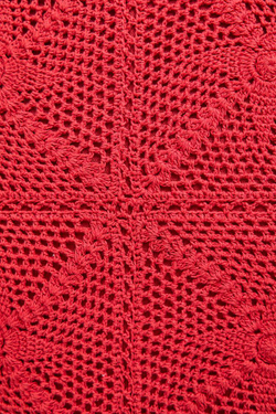 ZARA HOME ВЯЗАНЫЙ ЧЕХОЛ ДЛЯ ДЕКОРАТИВНОЙ ПОДУШКИ, КРАСНЫЙ