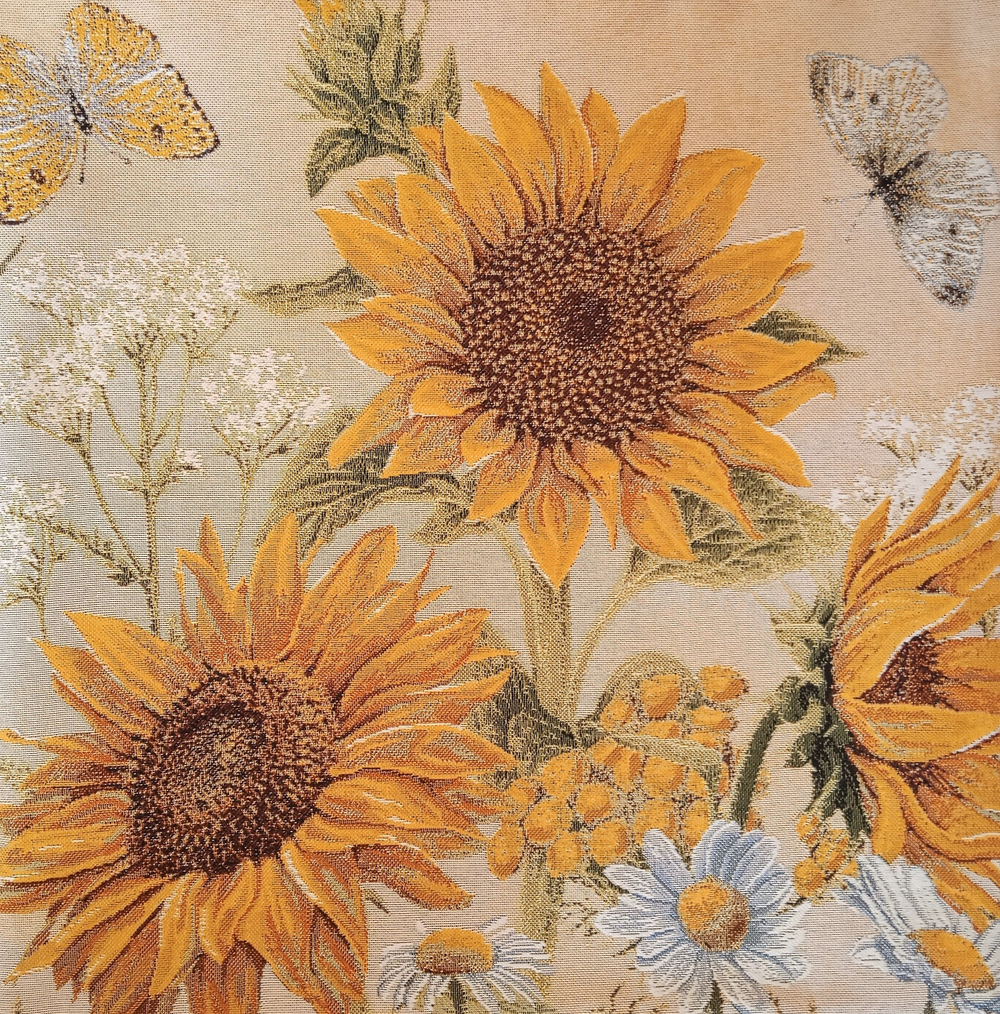 Набор гобеленовых чехлов на декоративные подушки Подсолнухи триптих 47х47 3 шт