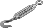 Талреп DIN 1480, крюк-кольцо, М10, 1 шт, кованая натяжная муфта, оцинкованный, ЗУБР