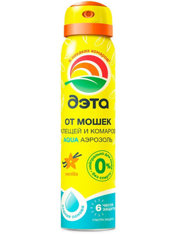 Аэрозоль от мошек, клещей и комаров ДЭТА AQUA 6 часов 100мл