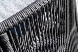 "Милан" лаунж-зона 4-местная плетеная из роупа (веревки), каркас алюминиевый темно-серый, роуп темно-серый