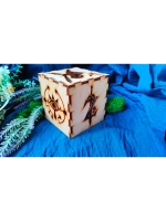 Подарочный фонарь из дерева на любой праздник, игра теней