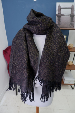 Шарф с шерстью блестящий