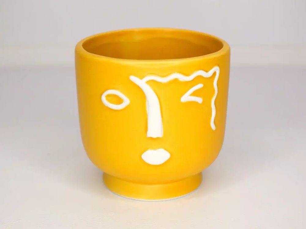 Кашпо (11*11*11см)   цв.желтый GK-64691