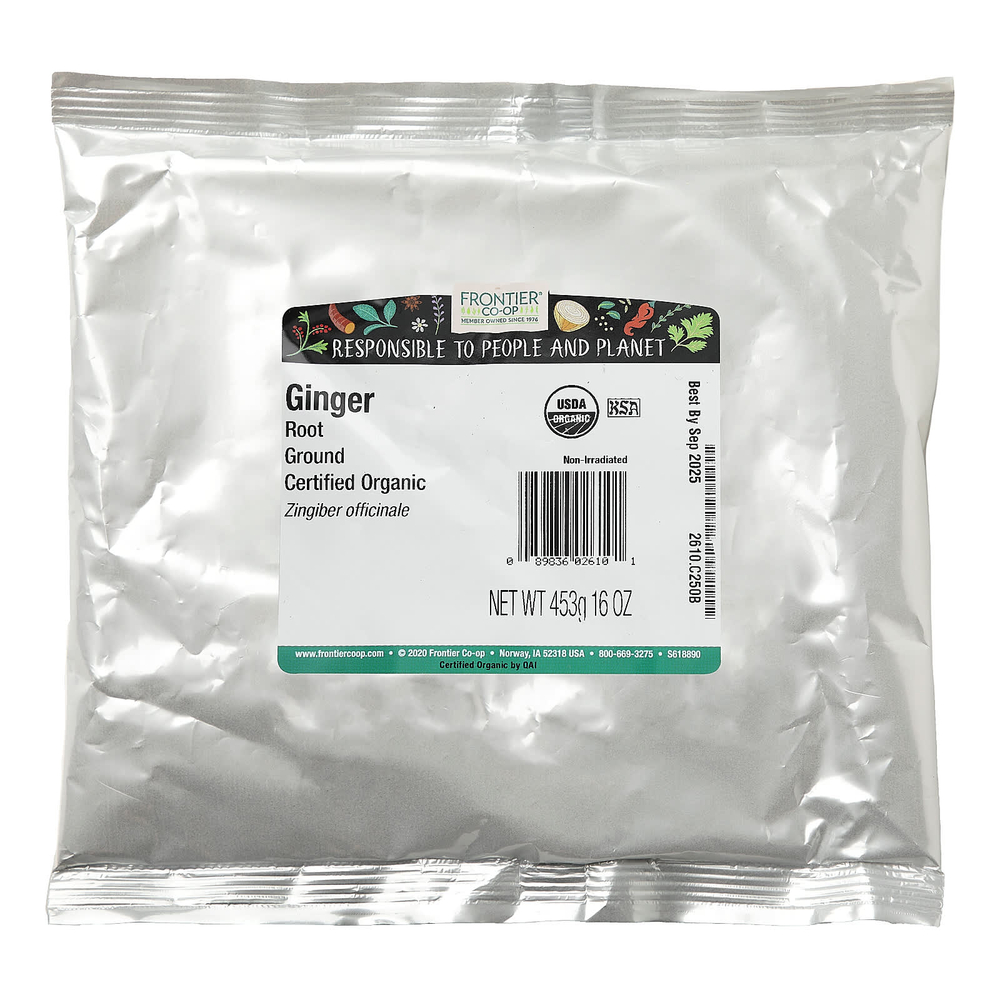 Frontier Co-op, молотый корень органического имбиря, 453 г (16 унции)