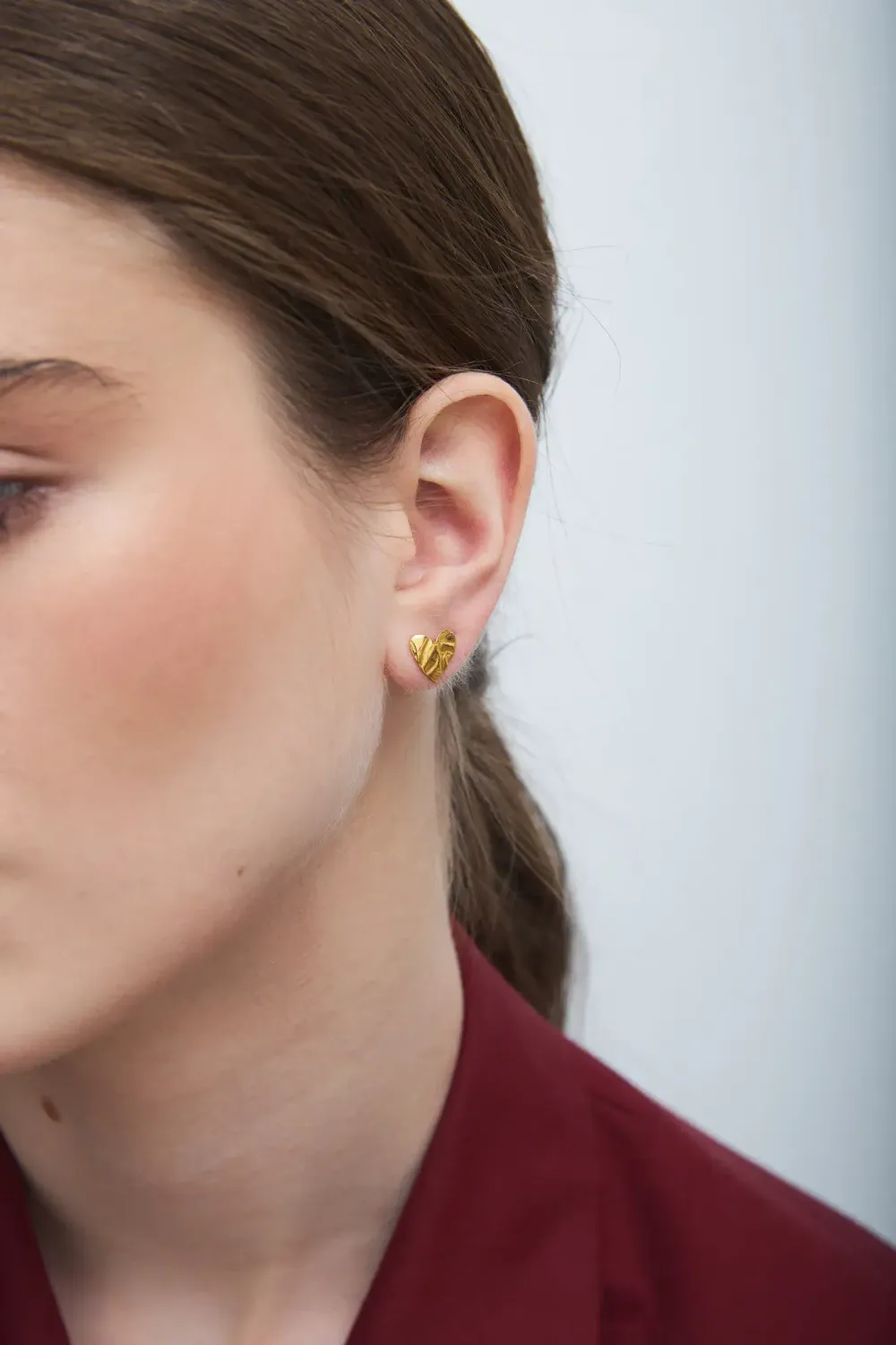 Cерьги сердца Folio, позолота