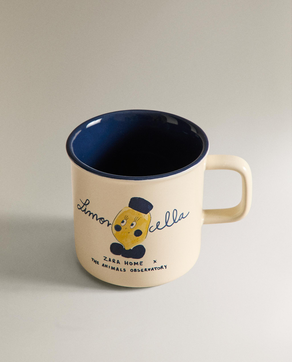 Zara Home кружка из каменной керамики, цвет разноцветный, 12.6 см