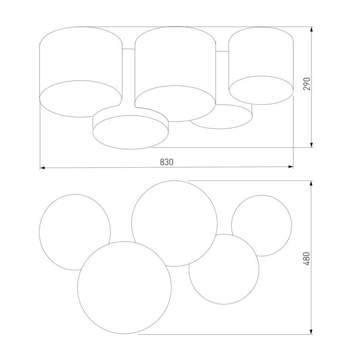 Потолочный светильник TK Lighting 4394 Mona Gray
