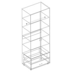 Шкаф 2-ств с 2 ящиками с полками МС "Сандра"(Белый лофт)