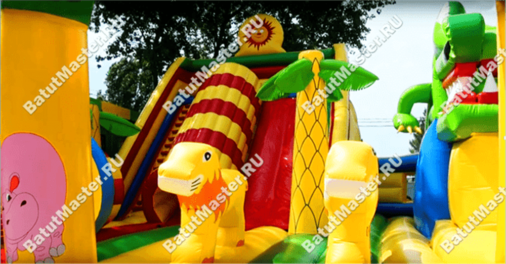 Надувной батут "Мульти-сафари крокодил"