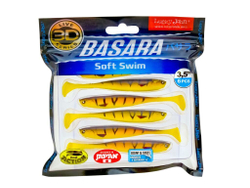 Виброхвост LUCKY JOHN Basara Soft Swim 3D, 3.5in (89 мм), цвет PG08, 6 шт.