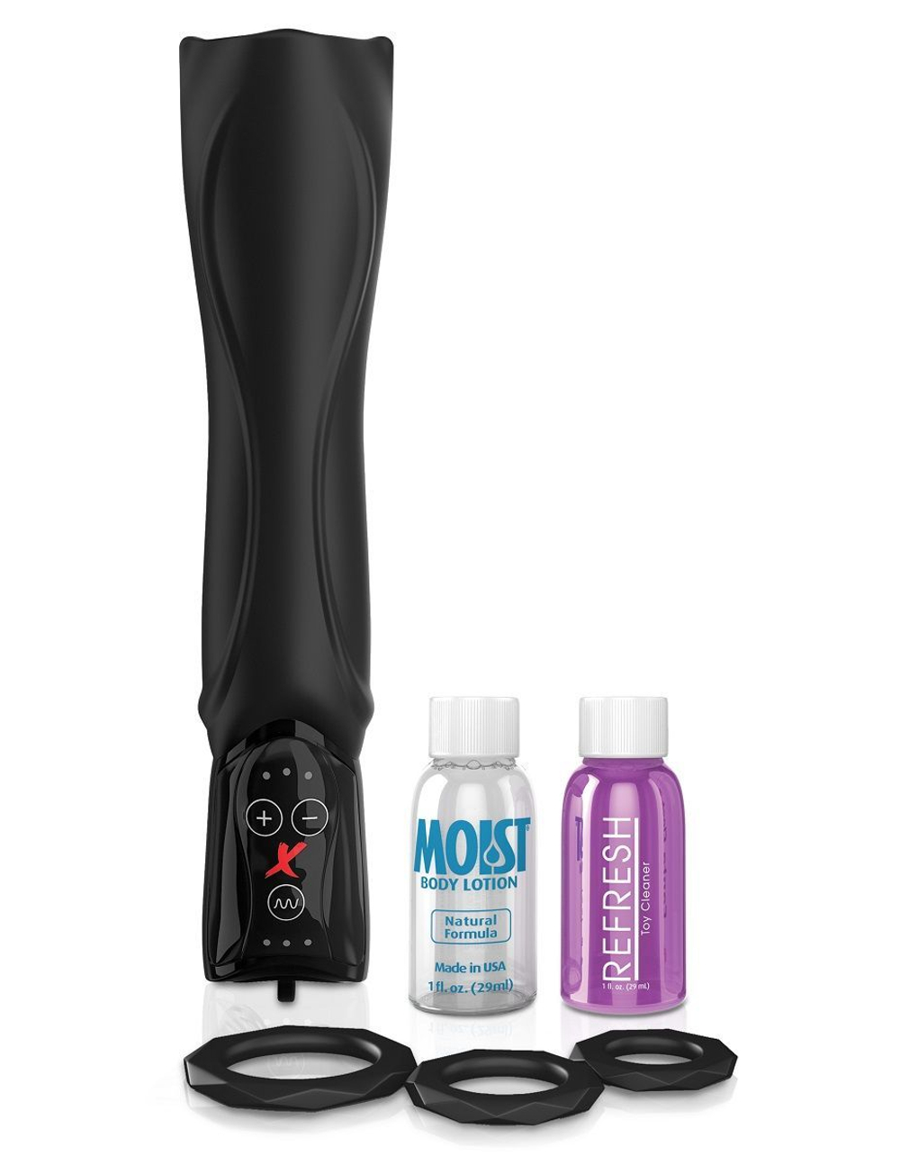 Черный вибромастурбатор-ротатор Vibrating Roto-Teazer