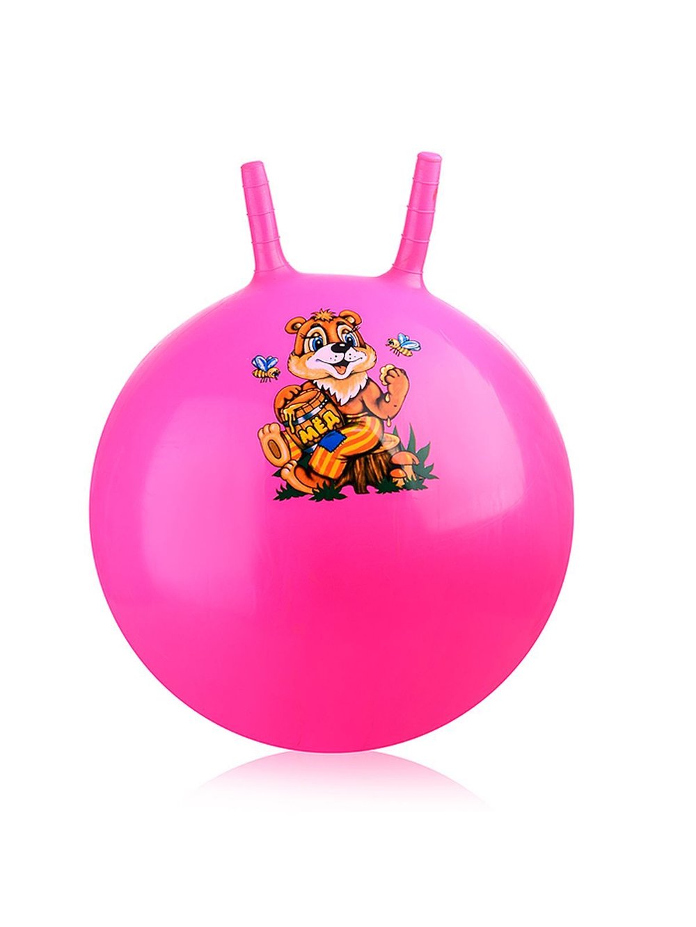 Мяч прыгун Зверята с рожками, 55 см, цвет розовый (00-0672-2)