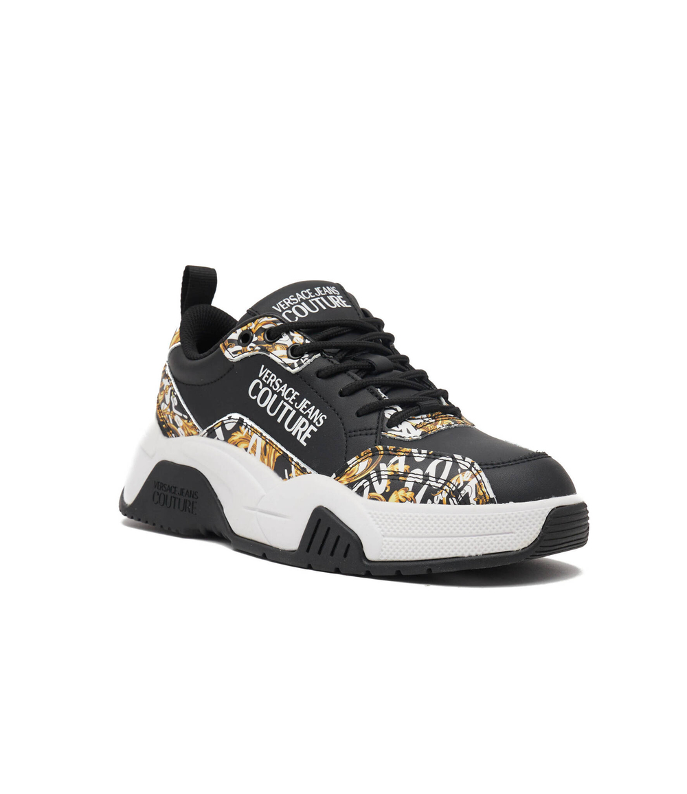 кожаные кроссовки Versace Jeans Couture - черный(73VA3SF4ZP016)