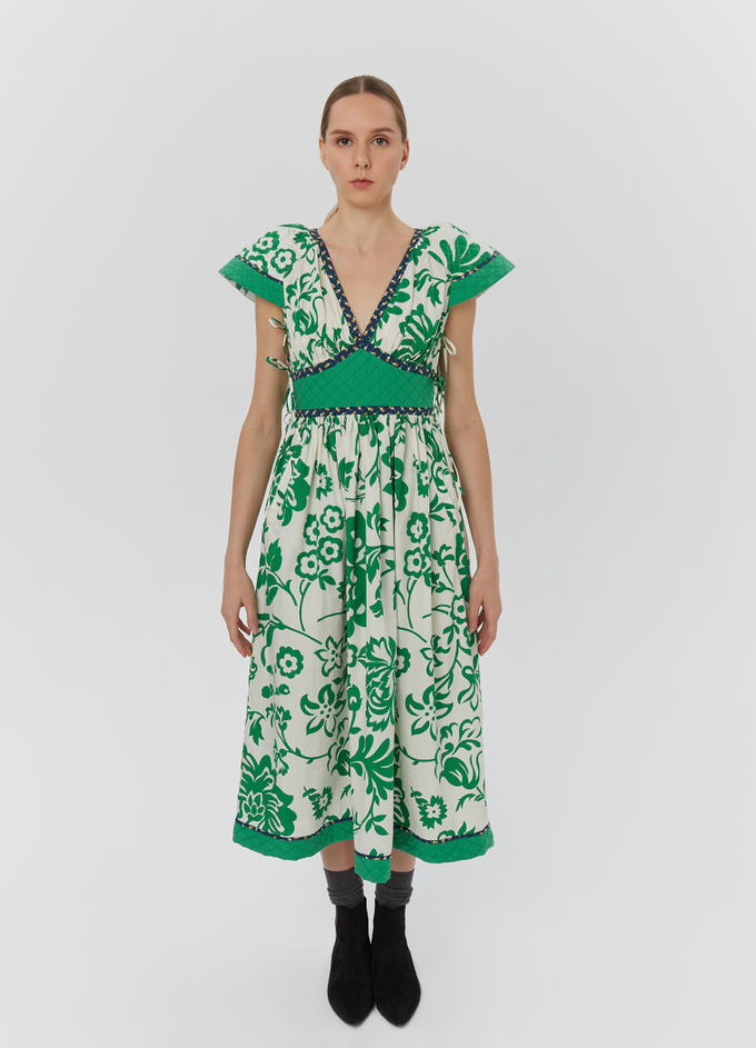Платье "Зелёный сад", зелёный
