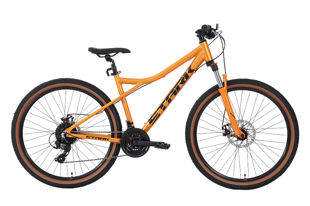 Велосипед 27,5" Stark'25 Slash 27.1 D р.S/16" оранжевый матовый/черный
