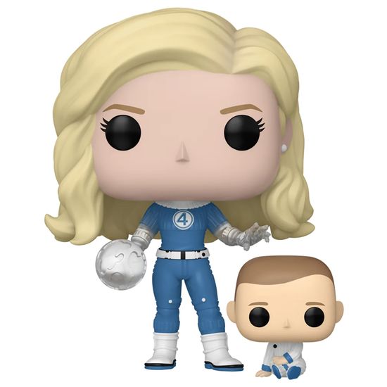 Фигурка Funko POP! Bobble Marvel Fantastic Four FF Invisible Woman & Franklin (1514) 83583 / Фигурка Фанко ПОП! по мотивам фильма "Фантастическая четвёрка: Первые шаги", Сью Сторм и Франклин