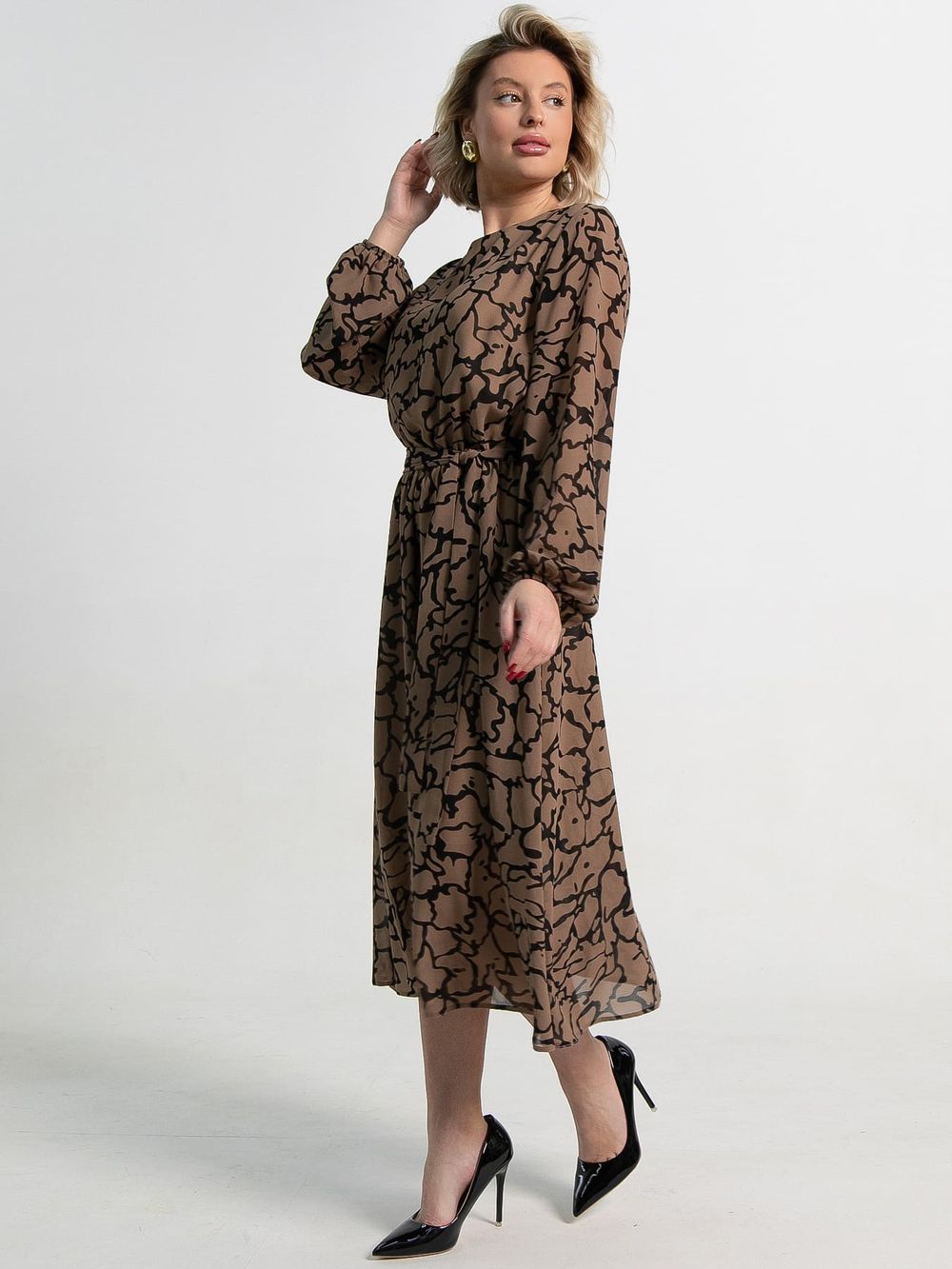 Платье Идиллия (бежево-черное) П15378-16М LT Collection