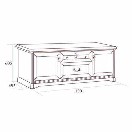 Джоконда (MiassMebel) Тумба со стеклянными дверцами