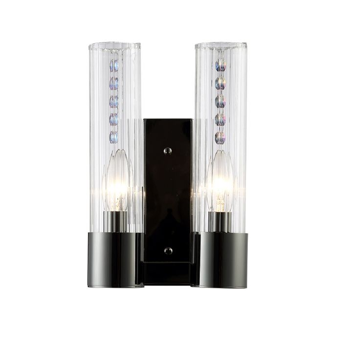Бра Crystal Lux OTONO AP2 BLACK CHROMIUM/TRANSPARENTE