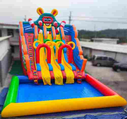 Надувная водная горка с бассейном «Аква-монстро», 18*9*9 м