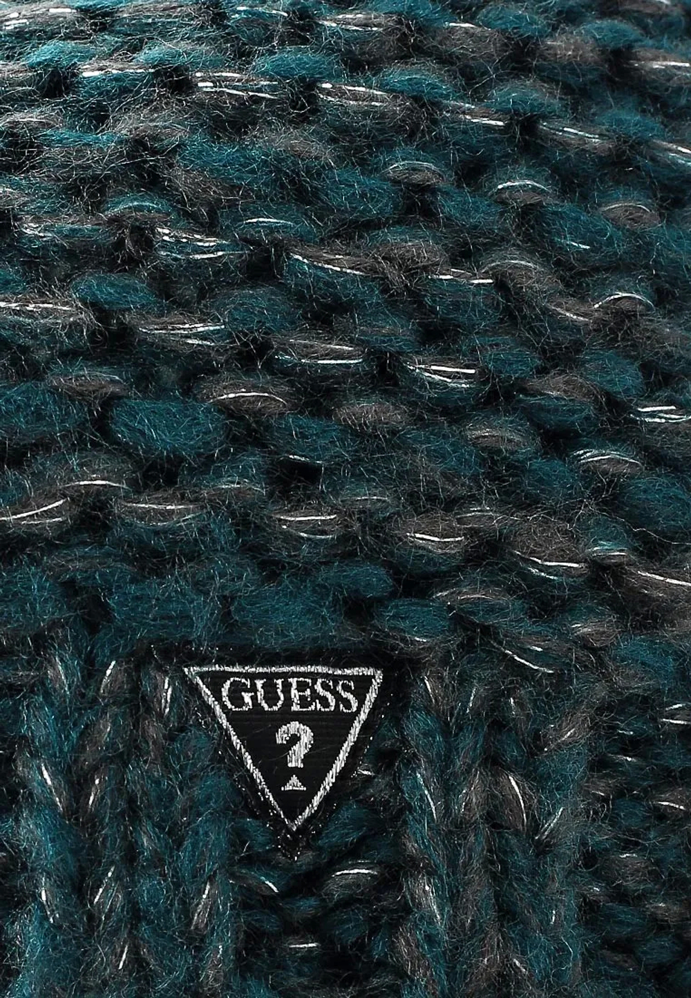 Шапка GUESS Зелено-серый меланж/Серебристый люрекс (Девочка)