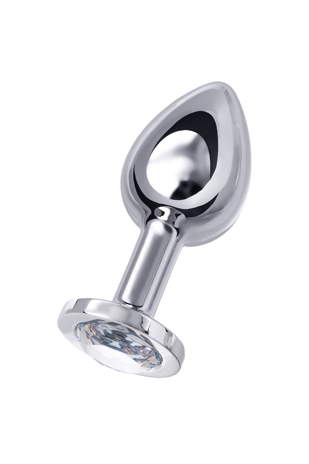 Анальная втулка с кристаллом Large прозрачный 9 см