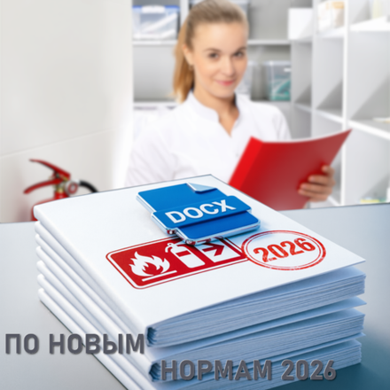 Медицинские учреждения. Инструкция о мерах пожарной безопасности в аптеке 2026 формат Word (.docx)