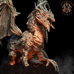 Дракон красный Монстр Существо Чудовище миниатюра для dnd, днд, pathfinder, фентези, Настольная игра, НРИ, Варгейм, РПГ