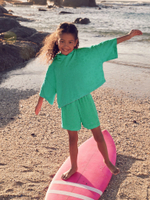 Колстовка с капюшоном и шорты в комплекте для девочки Next AB7-630, Зеленый