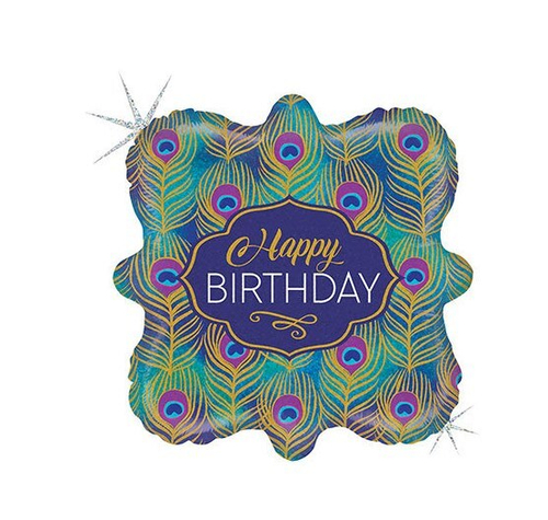 Шар 46 см Перья Павлина блеск