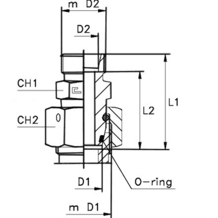 Соединение PNF DL10 М16х1.5 DS08 M16x1.5 (корпус)