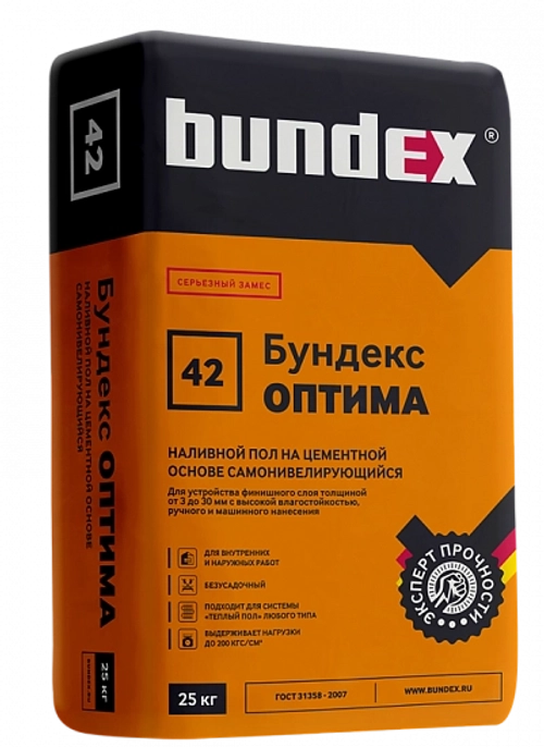 Наливной пол "Бундекс Оптима", 25 кг