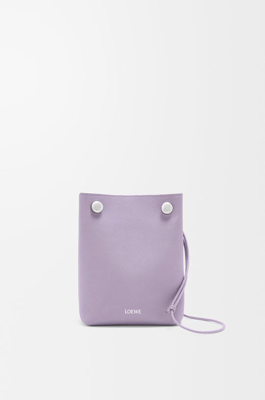 Loewe Сумка-мешок Pebble из гладкой телячьей кожи, сиреневый