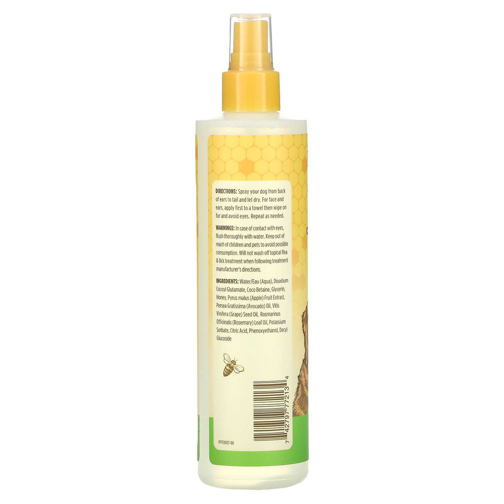 Burt's Bees, Дезодорирующий спрей для собак с яблоком и розмарином, 10 жидких унций (296 мл)
