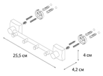 "KVADRO" Планка 4 крючка FX-61305-4 (к/к 10)