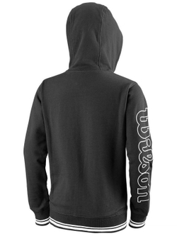 Кофта для мальчика теннисная Wilson Y Team II FZ Hoody - black