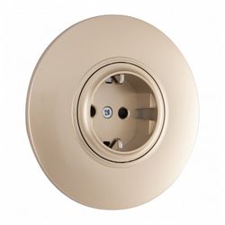 Розетка с заземлением и со шторкой Arte Milano SET08-1 SET08-1-40-1 shampan