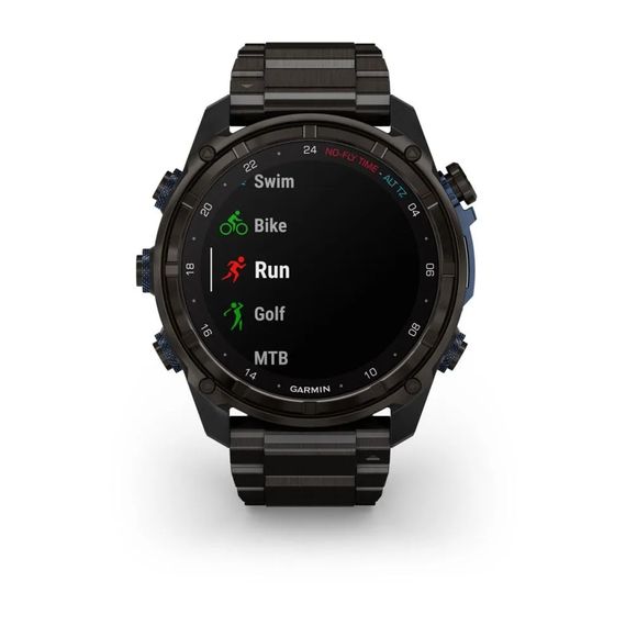Умные часы Garmin Descent MK3i 51 мм титановый корпус с DLC покрытием с черным титановым браслетом