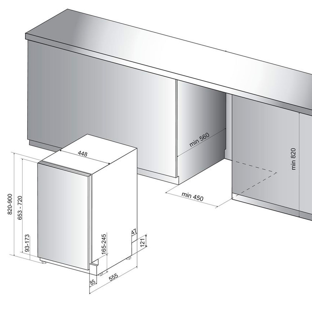 Встраиваемая посудомоечная машина Hotpoint-Ariston HSIC 3M19 C