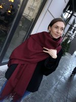Шарф-палантин марсала