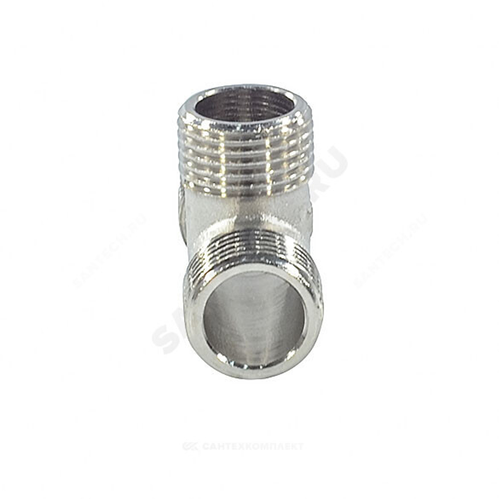 Тройник латунь никель Ду 20 (3/4") НР/НР/НР SantechSystems