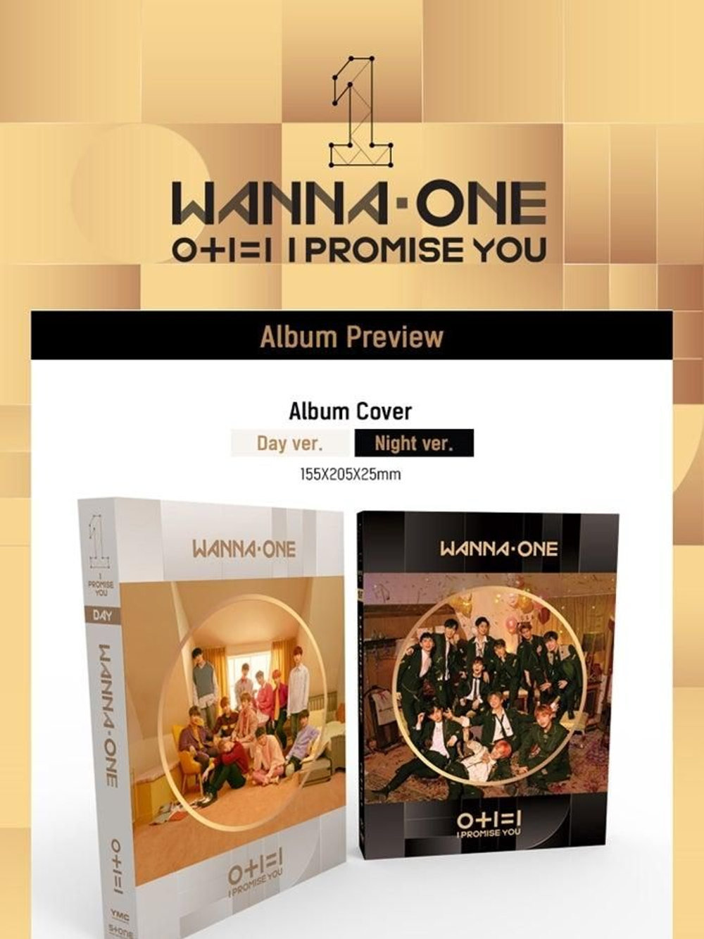 Альбом Wanna One - 0+1 1 I Promise You 2 Mini Album RANDOM