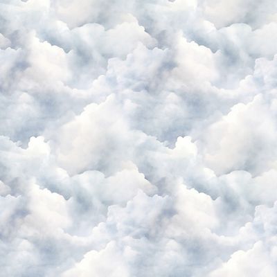 Акварельное светлое облачное небо