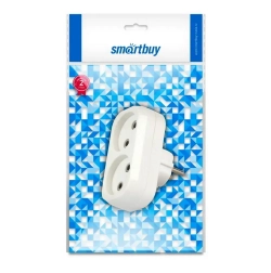 Разветвитель Smartbuy, 2 гнезда без заземления плоский 10А 250B (SBE-10-A02-2)