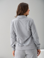 Костюм с брюками КБ-384/серый-меланж-п