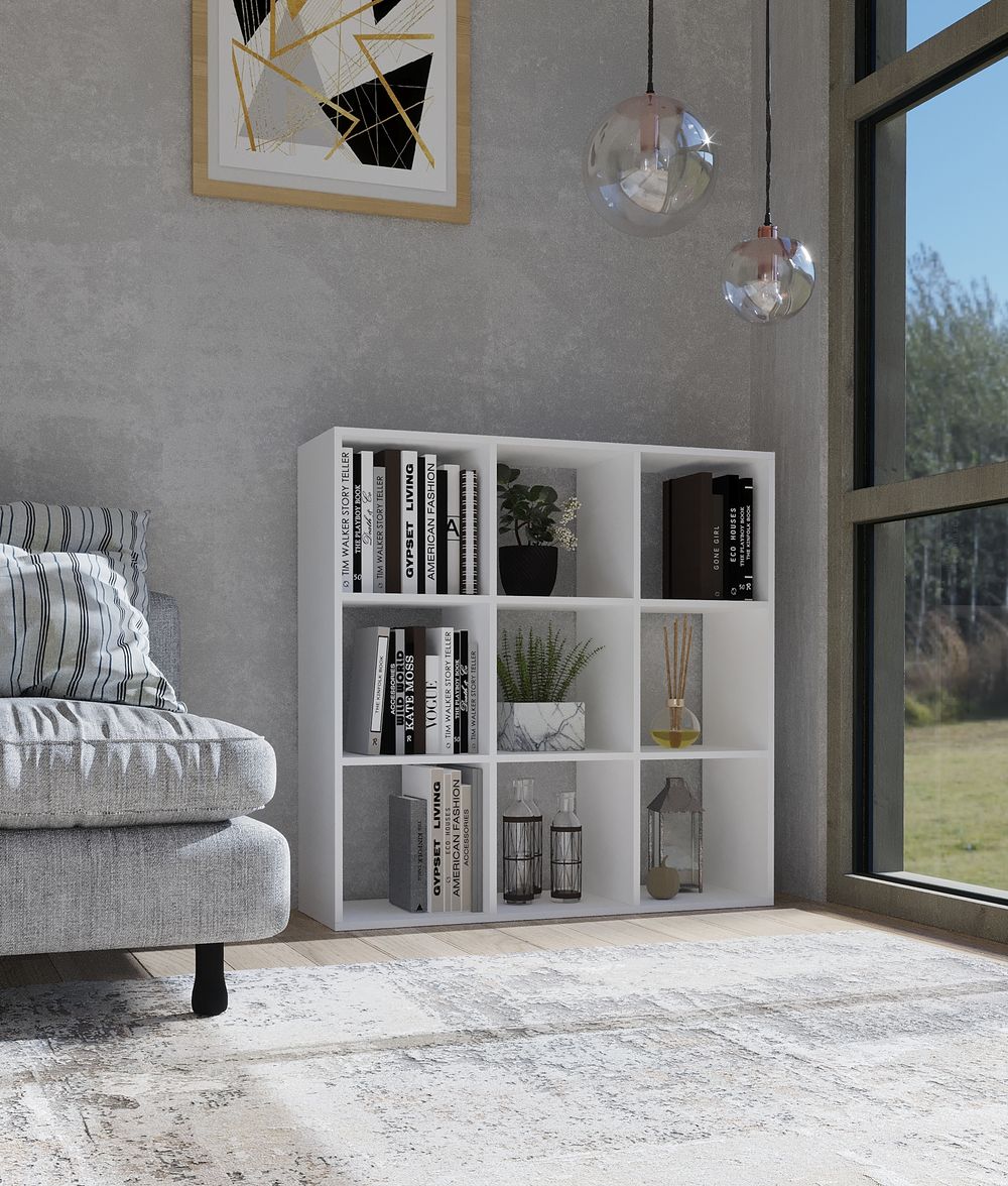 Стеллаж СТ3.3 (9 ячеек) квадратный 3х3 белый