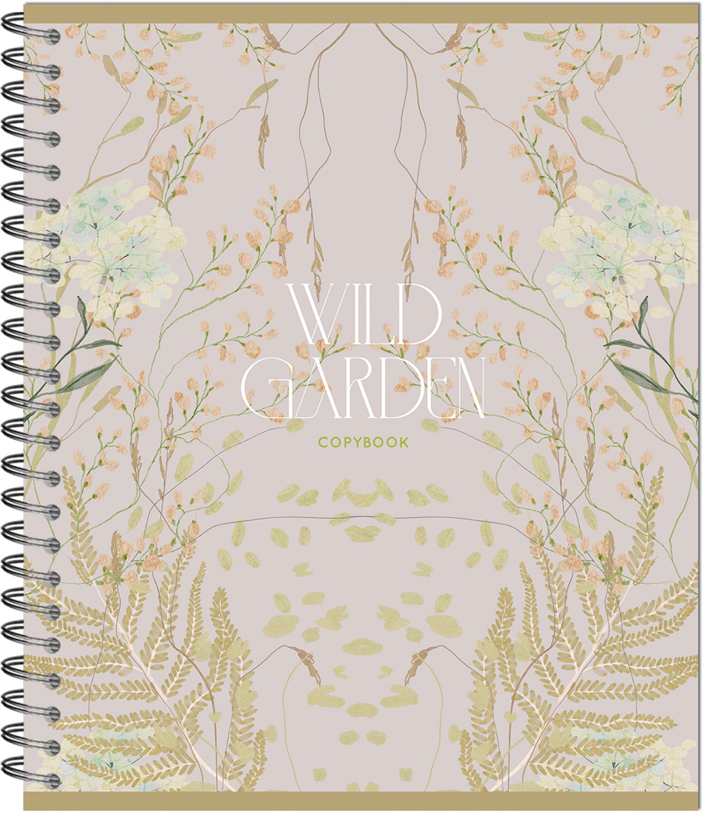 Тетрадь WILD GARDEN 170х203, 48 л. гребень, , 4+0+выборочный УФ-лак, 4 диз